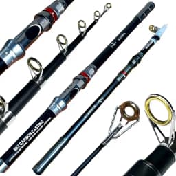 VARA DE PESCA PESCARIA PRAIA COSTAO PESADA TELESCOPICA P/MOLINETE ALTO MAR HASDA 3.6M - 10-40LB - EM CARBONO E ALUMINIO - COSTEIRA - PEIXE GRANDE - PESQUEIRO