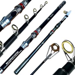 VARA DE PESCA PESCARIA PRAIA COSTAO PESADA TELESCOPICA P/MOLINETE ALTO MAR HASDA 3.6M - 10-40LB - EM CARBONO E ALUMINIO - COSTEIRA - PEIXE GRANDE - PESQUEIRO