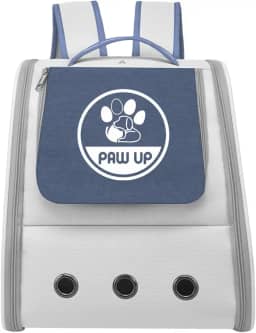 Bolsa Transporte Pet para Cães e Gatos 32x28x38 cm, Bolsa Mochila Respirável com Ventilação, Alças Ergonômicas e Tapete Removível, Resistente e Confortáve (Azul)