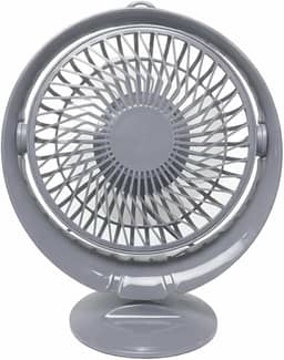 Mini Ventilador de Mesa USB Portátil Silencioso - Ideal para Escritório, Notebook, Estudos (Cinza, 17,3 cm)