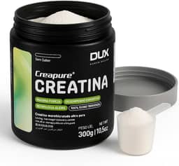 Creatina Creapure 300g monohidratada 100% Pote 300g | Dux Nutration Suplementação ganho muscular hipertrofia