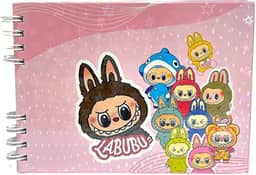 Livro de Colorir Monstro Bu Infantil A5 (21x15cm), Capa Dura Holográfica Brilhante, 50 Desenhos Exclusivos, Papel Grosso 180g (Rosa)