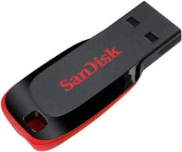 Pendrive Sandisk Cruzer Blade 64gb Usb 2.0 Flash Drive preto e vermelho
