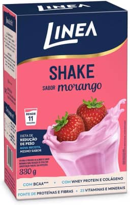 Linea Shake em Pó Sabor Morango 330g