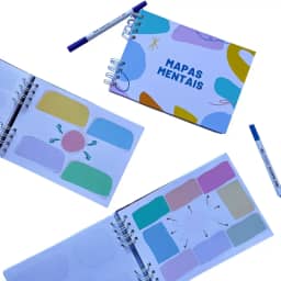 Caderno de Mapas Mentais Personalizado – Caderno universitário - Tamanho A5 (Capa Padrão)