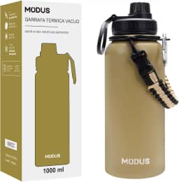 MODUS Garrafa Térmica Esportiva De Aço Inoxidável Com Isolamento A Vácuo De 1000ML (Caqui)