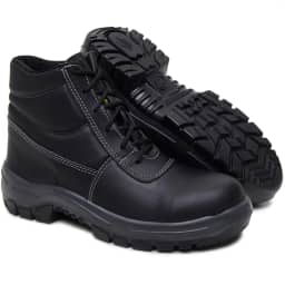 Bota Botina Segurança Eletricista Leve De Microfibra Preta