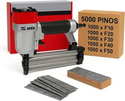 MTX Pinador e Pneumático Profissional com 5000 Grampos, F10 a F50mm
