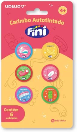 Carimbo Autotintado Decorado Fini - Blister C/ 6 Und Leo&leo