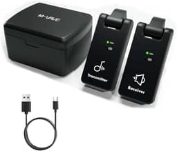M-VAVE VEDO Sistema de Transmissão Sem Fio Instrumentos Musicais, Baixa Latência <6.7ms, Alcance de 25m ao Ar Livre, Bateria de Longa Duração com até 18h de Uso, Compatível com Guitarra Baixo Saxofone