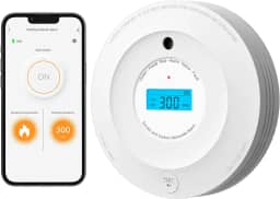 AEGISLINK Detector De Fumaça E Monóxido De Carbono Combinado Wi-Fi Com Visor Lcd E Bateria Substituível, Compatível Com Tuyasmart E Aplicativo Smart Life, Sc-Wf240