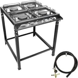 Fogão 4 Bocas Grande Industrial Ferro Fundido Alta Pressão