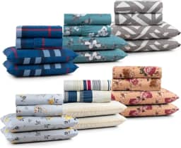 Jogo De Lençol Casal 4 Peças Micropercal 400 Fios Estampado Casal Queen e King (Sortido Masculino, Casal)