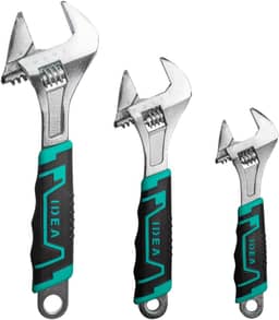 Kit Jogo 3 Chaves Inglesa Boca Ajustável Regulagem Universal