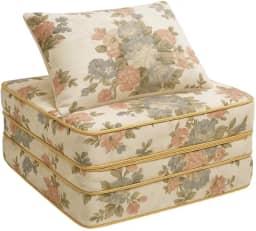 Puff Multiuso 3 Em 1 Colchão Densidade D20 Visita Com Travesseiro Solteiro Vira Cama (Vira Cama Estampado)