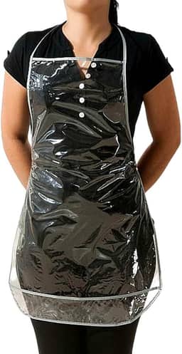 2 Aventais Plástico Transparente Pvc Cristal 60cm X 46cm