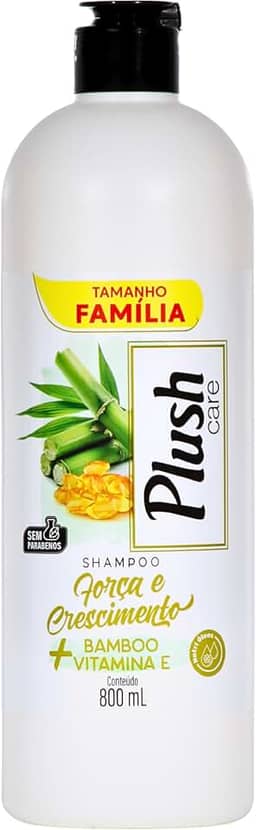 Zoopers Shampoo Para Cabelos Força E Crescimento Bamboo + Vitamina E Plush Care 800Ml Verde