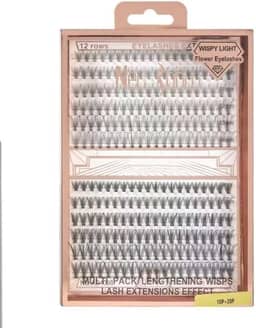 Kit Completo: Cola 30ml + CíLios PostiçOs 6d Mink - 240 Tufinhos Sem Nó, New Show, Volume Intenso(Cola 30ml+20P +30P)