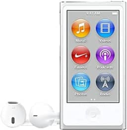 Leitor de música iPod Nano 7ª geração 16gb prata embalado em caixa branca lisa
