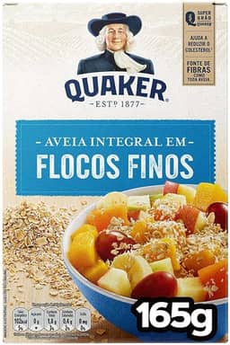 Aveia Em Flocos Finos Quaker Caixa 165G