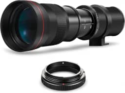 Lente teleobjetiva manual de alta potência 420-800 mm f/8 para Nikon D500, D600, D610, D700, D750, D800, D810, D850, D3100, D3200, D3300, D3400, D35000, D5000 0 00 , D52 00, D5300, D5500, D5600,