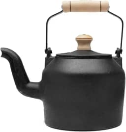 Chaleira De Ferro Fundido 2 Litros Com Tampa E Alça Preto