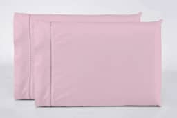 Kit 2 Fronhas Avulsas Percal 200 Fios Ponto Palito 100% Algodão (Pink)