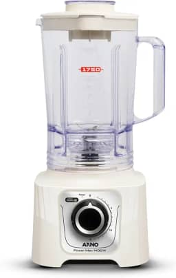 Liquidificador Arno Powermax 1400W LN64, Marfim, com 6 Lâminas Powelix Pro, 3,1L de Capacidade, 15 Velocidades e Design Moderno, 220V