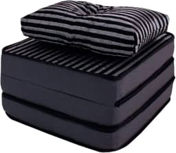 Puff Colchonete Dobrável/Sofa 3 em 1 + Travesseiro Solteiro BF Colchões