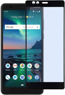 Para Nokia 3.1C (Cricket Wireless), Nokia 3.1A (AT&T) 13.8 cm 3.1 C/3.1 A - Protetor de tela de vidro temperado - Preto