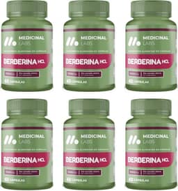 KIT 6 BERBERINA HCL 1500MG 60 CAPS MEDICINAL LABS
