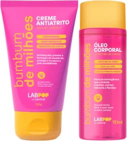 Kit Bumbum De Milhoes Creme Antiatrito E Foliculite + Oleo Corporal Termogenico Labotrat 110ml