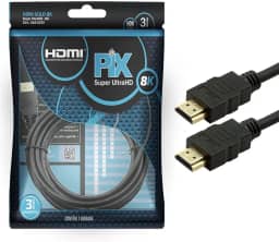 PIX CABO HDMI GOLD 2.1-8K HDR 19P 1.5M, Pix, 018-1015 (Embalagem pode variar)