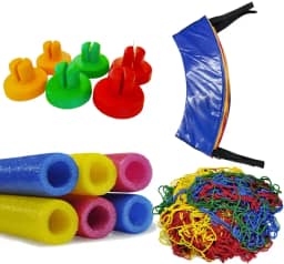 Kit de Renovação para Cama Elástica 2,00m – 6 Isotubos e Ponteiras + Rede + Protetor de Molas