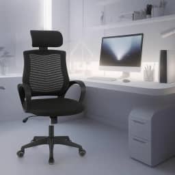 Cadeira de Escritório Ergonômica Diretor Com Apoio de Cabeça