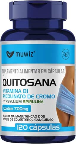Quitosana Psyllium + Spirulina 120 Cápsulas 500mg - 120 Cápsulas
