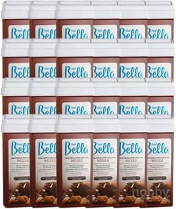 Depil Bella Cera Depilatória Roll-on Negra, Kit com 24 Unidades, 100g cada, com Cacau e Óleo de Amêndoas