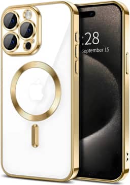 Capa Capinha Magnética Anti Impacto Luxo Case Slim Proteção Total Lente Câmera Premium Para iPhone (Gold, iPhone 11)