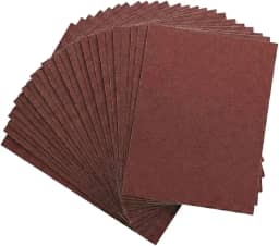 Lixa Grão 220 – Kit com 25 Folhas 22,5×27,5 cm – Acabamento Fino Profissional para Madeira, Massa Corrida, Gesso e Pintura
