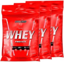 Combo 3x Nutri Whey Isolado Concentrado 907 Chocolate Refil - Integralmédica