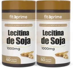 Kit 2x Lecitina De Soja 1000mg 60 Cápsulas