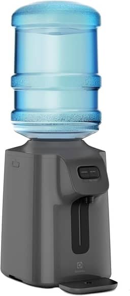 Electrolux Bebedouro bancada mesa de Água Gelada Fria e Natural Motor Compressor galão 10l ou 20l abertura perfurador de lacre garrafão cinza grafite BC01X 110V