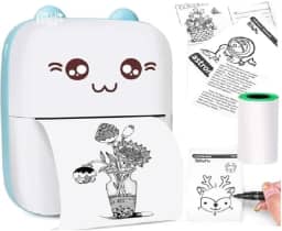 Mini Impressora Térmica | Impressora adesivos sem tinta | Impressora sem tinta controle APP USB | Mini impressora bolso sem fio para etiquetas, adesivos, fotos, marcadores, cartões