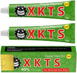 2 unidades de creme anestésico de tatuagem, 6-8 horas de força máxima creme anestésico de tatuagem, creme anestésico para tatuagens com Aloe Vera, vitamina E, lecitina (2 peças)