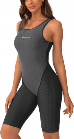 Maiô feminino competitivo com costas nadador atléticas para adolescentes