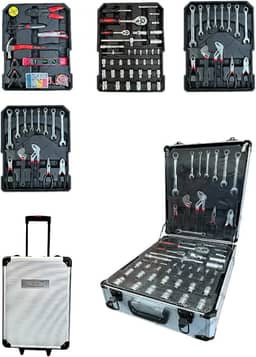 Maleta De Ferramentas 186 Peças Com Rodinha E Fechadura