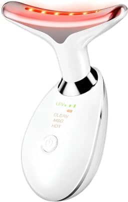 Massageador Facial Elétrico 3 Funções EMS com Aquecimento