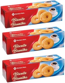 Kit 3 Biscoito Alemão Bolacha Doce Amanteigado Baunilha 400g