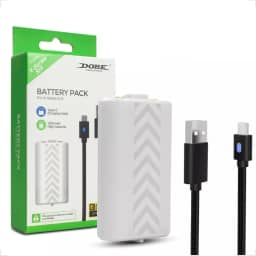 Kit Com Bateria Recarregável 1200mah E Com Cabo Tipo-C 3 Metros Compatível Para Xbox One Series S/X (BRANCO)