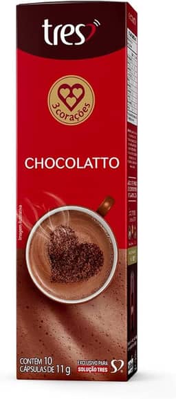 3 Corações Cápsula Chocolatto TRES - 10 unidades